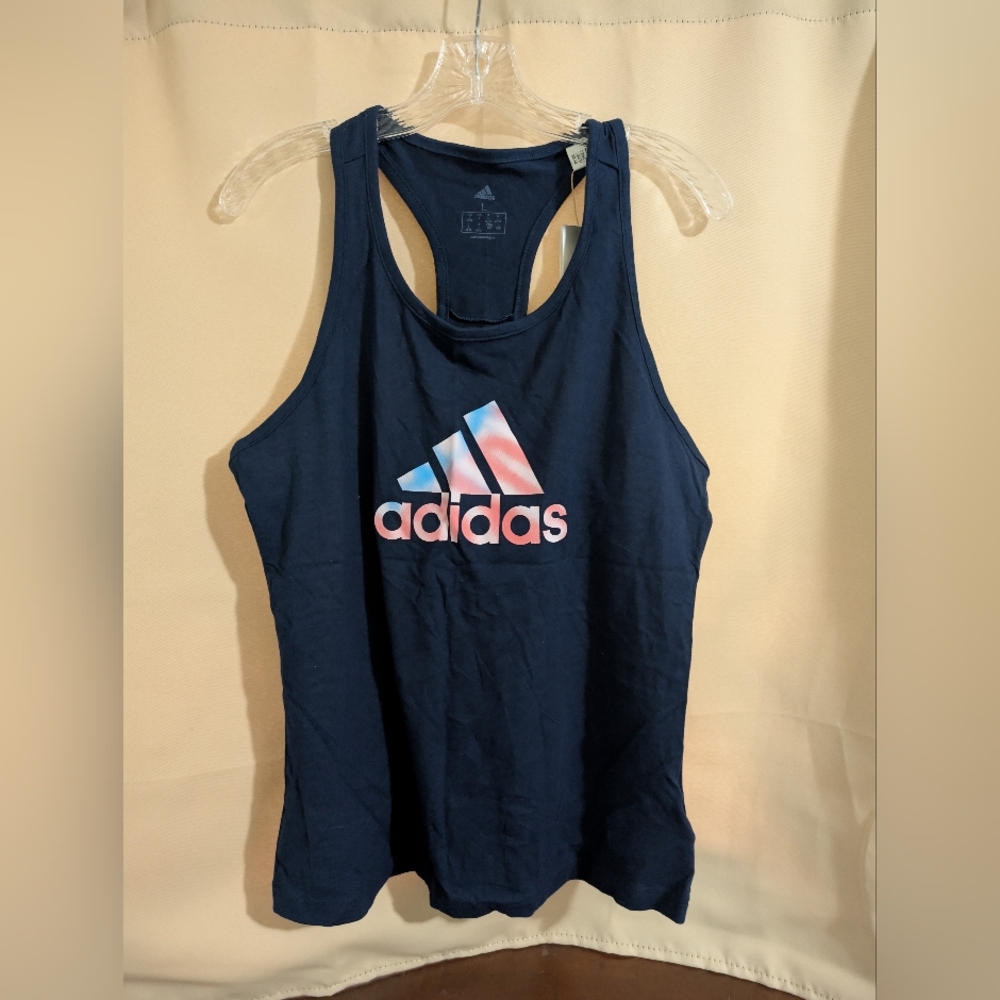 Adidas Navy Tank Top with Logo